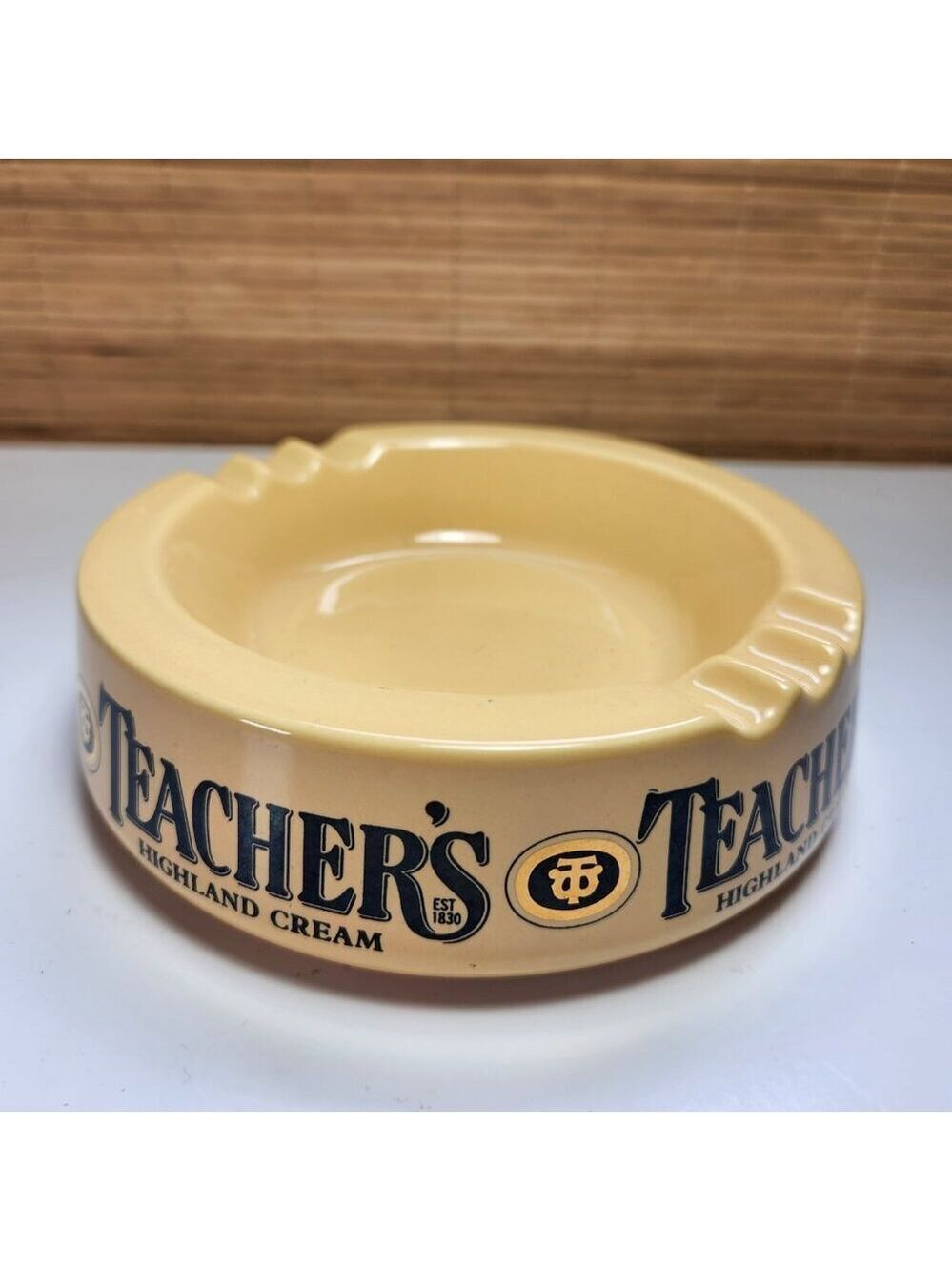 Teacher’s Scotch Whisky Wade England Ashtray Vintage Highland Cream Barware Deco